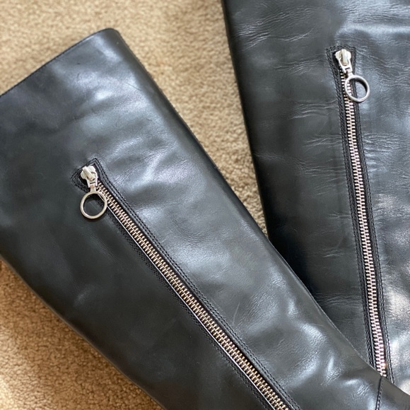 Roberto Festa High Black Leather Boots size 9 - Picture 8 of 8